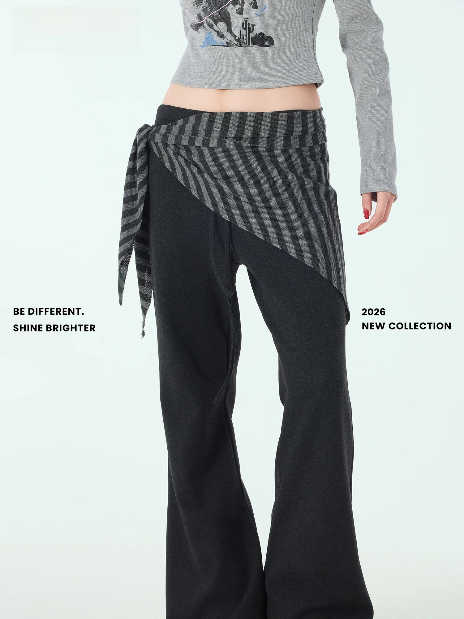 Didimax Spring New Loose Women's Casual Pants ey Low Waist Removable Stripe Curtain Polyester Fiber C57099 Bell Bot
Didimax Spring New Loose Women's Casual Pants ey Low Waist Removable Stripe Curtain Polyester Fiber C57099 Bell Bot