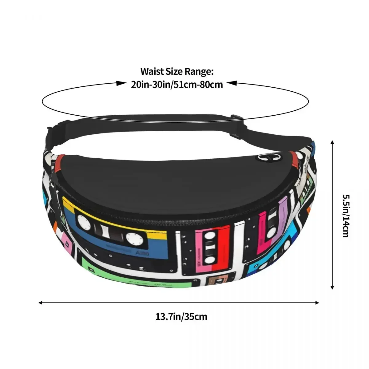 Cassette Vinyl Record Fashion Belt Bags Unisex Travel Fanny Pack Design Banana Packs
Cassette Vinyl Record Fashion Belt Bags Unisex Travel Fanny Pack Design Banana Packs