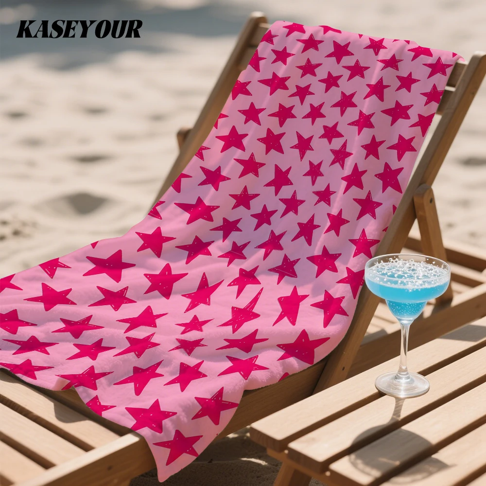 Pink & Red Star Print Oversized Microfiber Beach Towel Sand Proof Quick Dry, Absorbent for Swimming Pool Travel Camping
Pink & Red Star Print Oversized Microfiber Beach Towel Sand Proof Quick Dry, Absorbent for Swimming Pool Travel Camping