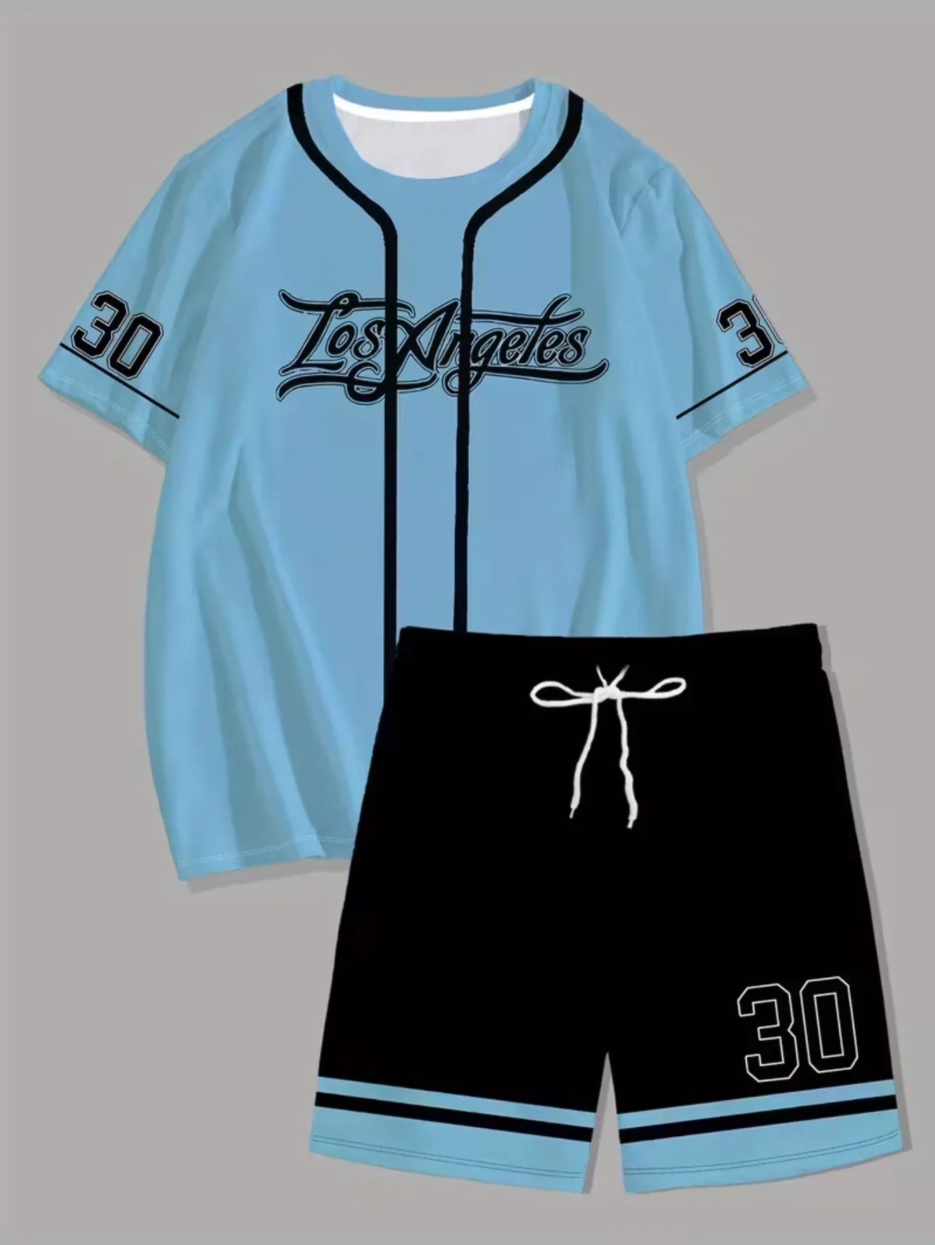 Летний мужской комплект 2026: футболка оверсайз в стиле Y2K, быстросохнущие шорты для тренировок и фитнеса, удобные и дышащие
Летний мужской комплект 2026: футболка оверсайз в стиле Y2K, быстросохнущие шорты для тренировок и фитнеса, удобные и дышащие