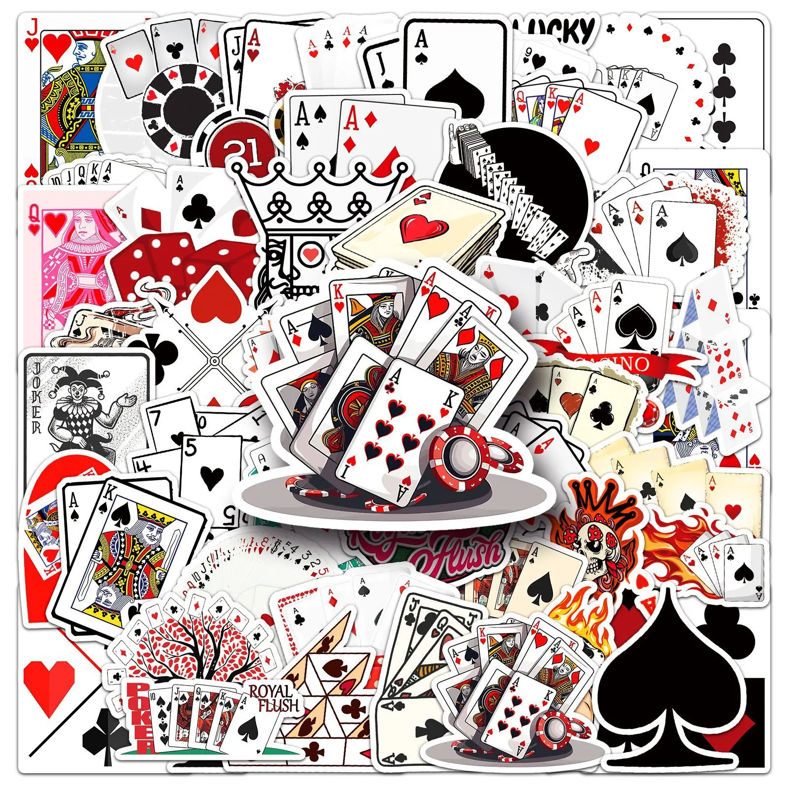 50Pcs playing cards graffiti DIY cartoon Decoratio phone Luggage Laptop Guitar Bike Skateboard fridge helmetKid waterpro sticker
50Pcs playing cards graffiti DIY cartoon Decoratio phone Luggage Laptop Guitar Bike Skateboard fridge helmetKid waterpro sticker