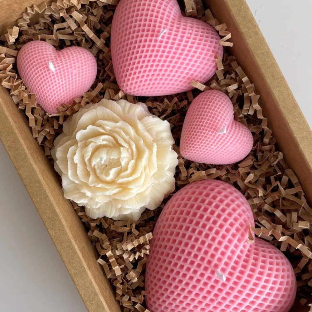 4 Pcs Peony Candle Silicone Moulds Relief Grid Heart Gypsum Molds Love Shape Resin Making Kit Flower Wedding Decor Gifts for Mom
4 Pcs Peony Candle Silicone Moulds Relief Grid Heart Gypsum Molds Love Shape Resin Making Kit Flower Wedding Decor Gifts for Mom