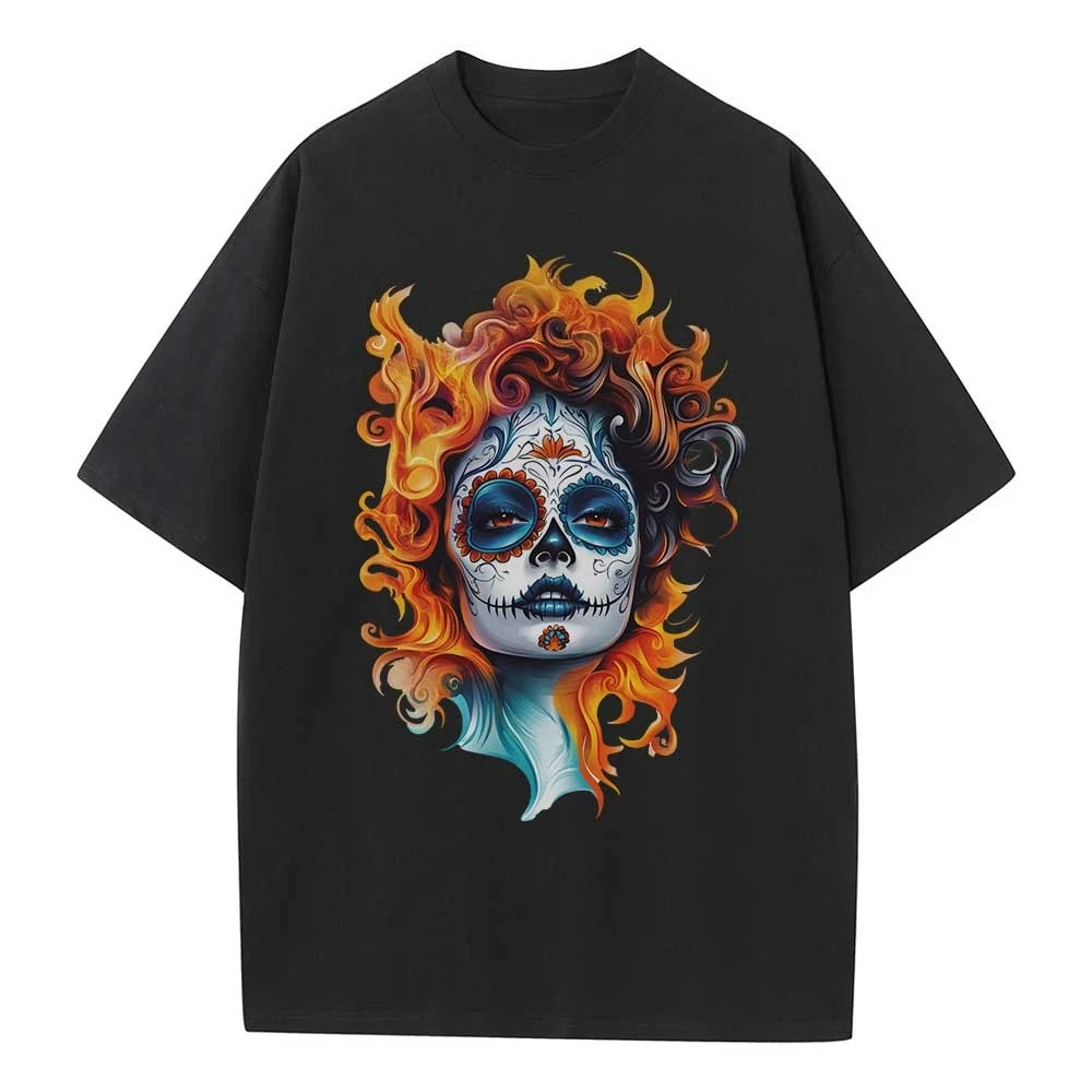 2025 Summer Loose Cotton Graphic T-shirt Designer Clothes Girl Flame Pattern Down Shoulder Retro Unisex Top Versatile T-shirt
2025 Summer Loose Cotton Graphic T-shirt Designer Clothes Girl Flame Pattern Down Shoulder Retro Unisex Top Versatile T-shirt