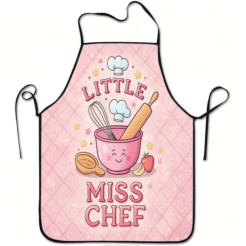Little Miss Chef Kids Apron - Cute Baking Cooking Pattern with Chef Hat Rolling Pin Bowl Kitchen Bib for Girls Children
Little Miss Chef Kids Apron - Cute Baking Cooking Pattern with Chef Hat Rolling Pin Bowl Kitchen Bib for Girls Children
