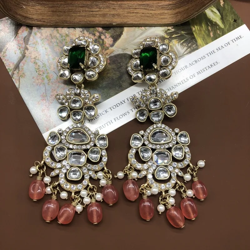 Popular Tassel Flash Diamond Water Drop Earrings Fashionable Exaggerated Long Earrings High Quality Heavy Industry Retro Ear Jew
Popular Tassel Flash Diamond Water Drop Earrings Fashionable Exaggerated Long Earrings High Quality Heavy Industry Retro Ear Jew