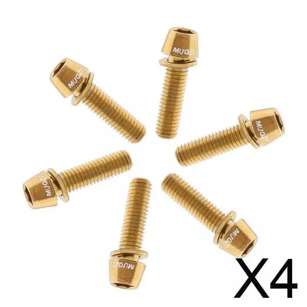 4x 6Pcs Bike Stem Screws Bolts Set Bicycle Stem Bolts Accessories Supplies Repair Bicycle Disc Brake Screws for Mountain Bike
4x 6Pcs Bike Stem Screws Bolts Set Bicycle Stem Bolts Accessories Supplies Repair Bicycle Disc Brake Screws for Mountain Bike
