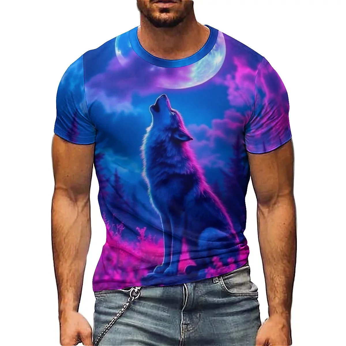 Novel Loose Fashion Men's 3D Printed Short-Sleeve T-Shirt - Full-Body Print Printed Top
Novel Loose Fashion Men's 3D Printed Short-Sleeve T-Shirt - Full-Body Print Printed Top