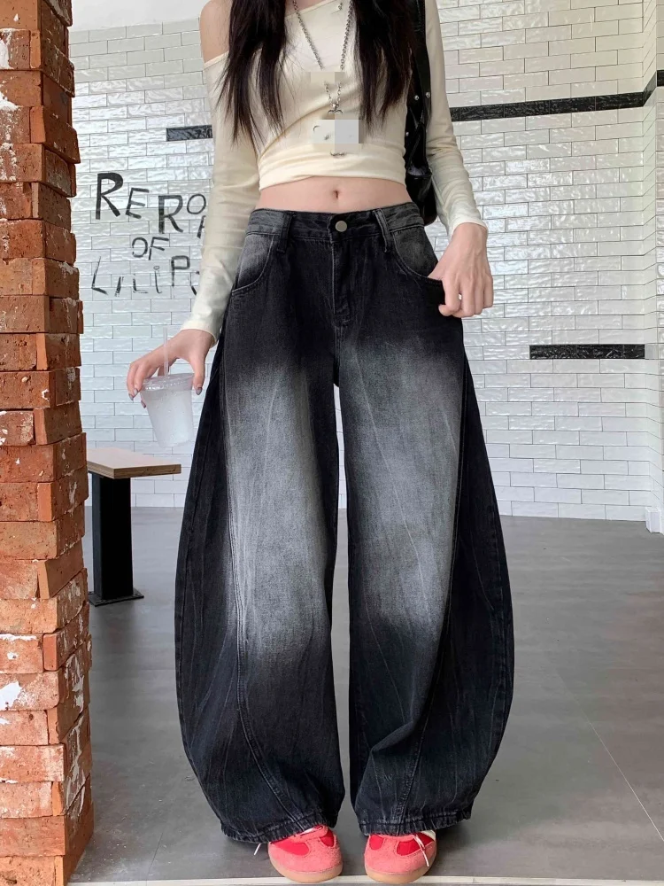 2026 Ropa Y2K Streetwear Washed Black Vintage Baggy Women's Jeans Pants For Woman Clothing Wide leg Casual Loose Denim Trousers
2026 Ropa Y2K Streetwear Washed Black Vintage Baggy Women's Jeans Pants For Woman Clothing Wide leg Casual Loose Denim Trousers