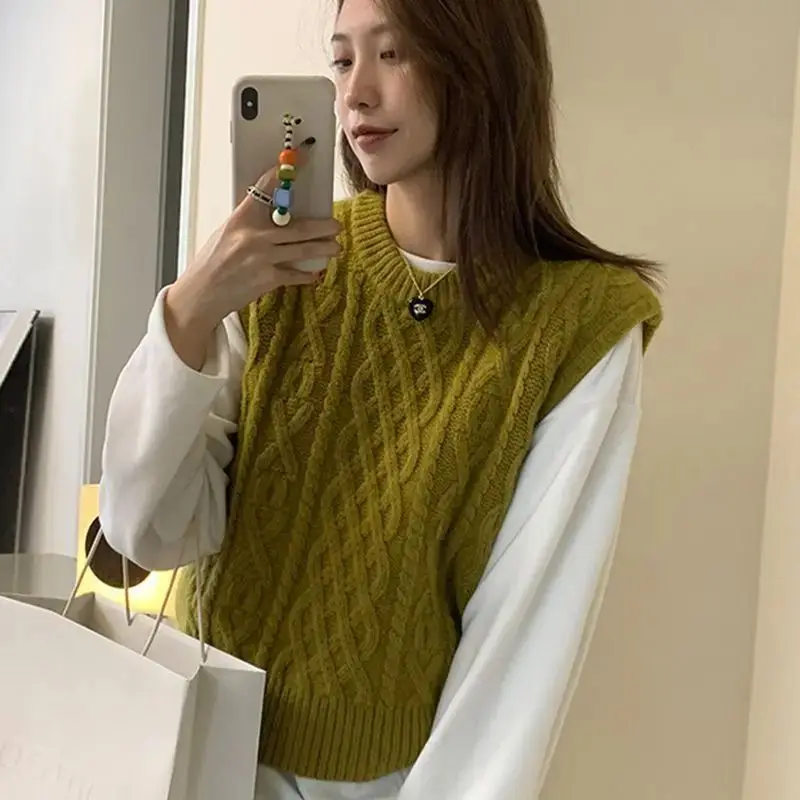 Женский вязаный жилет, свободный многослойный осенне-зимний новый свитер Sle Twist, повседневный модный круглый свитер Ne
Женский вязаный жилет, свободный многослойный осенне-зимний новый свитер Sle Twist, повседневный модный круглый свитер Ne