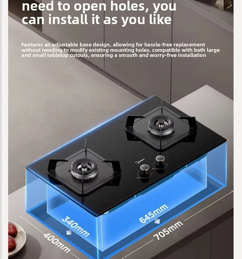 Midea Gas Stove 2 Burner Natural Gas Built in LPG Cooktop for Home Kitchen QBW
Midea Gas Stove 2 Burner Natural Gas Built in LPG Cooktop for Home Kitchen QBW