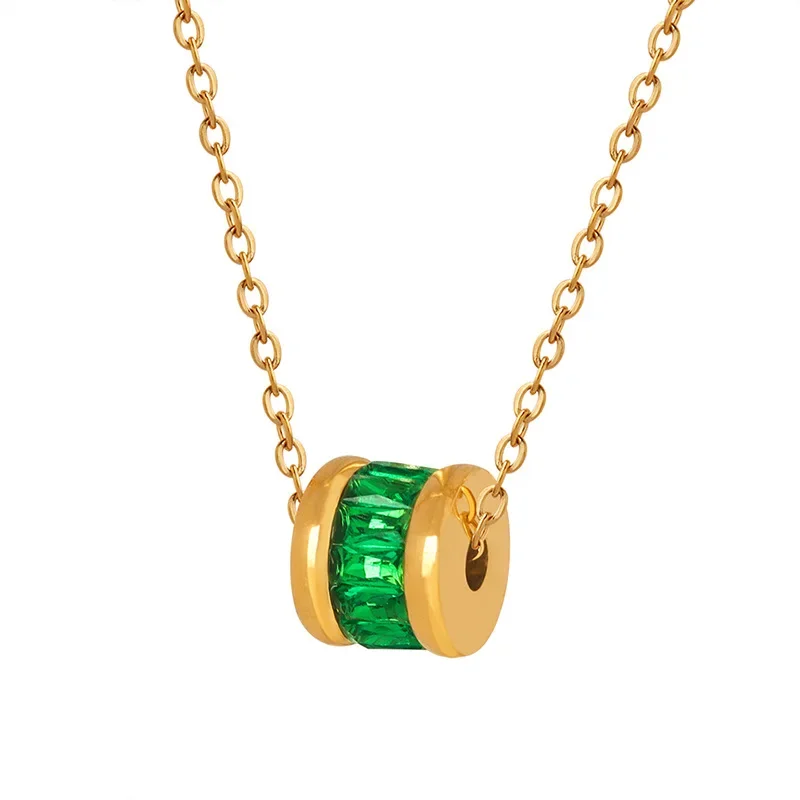 *Shiny Green Cubic Zirconia Pendant Fashion Plated with 18k Gold Stainless Steel Women Necklace Day Wear Jewelry Accessories
*Shiny Green Cubic Zirconia Pendant Fashion Plated with 18k Gold Stainless Steel Women Necklace Day Wear Jewelry Accessories