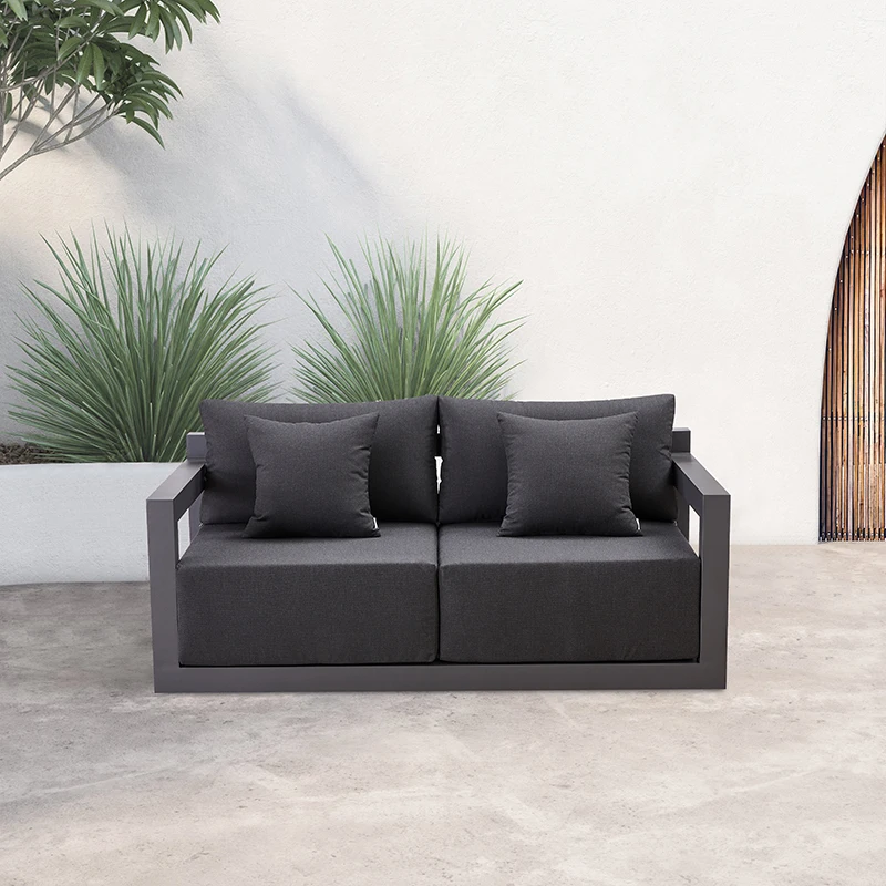 Modern Black Patio Deep Seat Loveseat Couch Furniture Outdoor Garden Aluminum 2 Seater Sofa with Thick Cushion
Modern Black Patio Deep Seat Loveseat Couch Furniture Outdoor Garden Aluminum 2 Seater Sofa with Thick Cushion