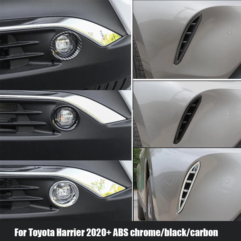 For Toyota Harrier 2020 2021 ABS Carbon/chrome Car front fog lampshade Cover bright ring Decorative Trims Exterior Accessories
For Toyota Harrier 2020 2021 ABS Carbon/chrome Car front fog lampshade Cover bright ring Decorative Trims Exterior Accessories
