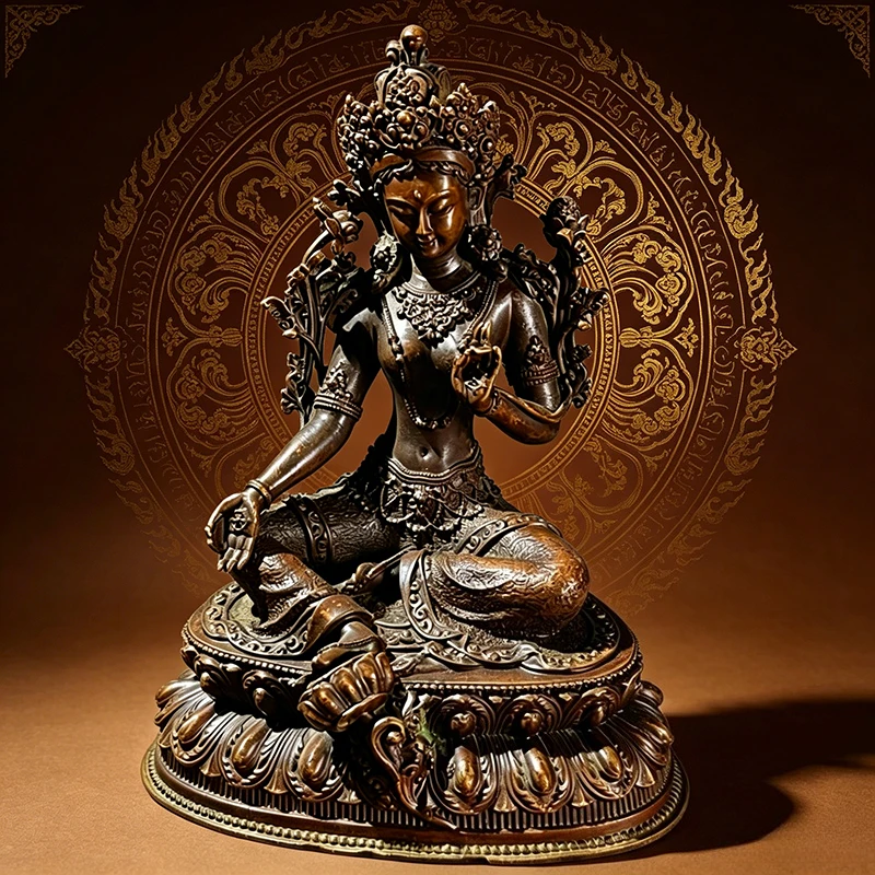 Antique Green Tara Buddha Statue Tibetan Buddhist Protector Deity Sculptures Home Living Room Office Decoration Figurines
Antique Green Tara Buddha Statue Tibetan Buddhist Protector Deity Sculptures Home Living Room Office Decoration Figurines