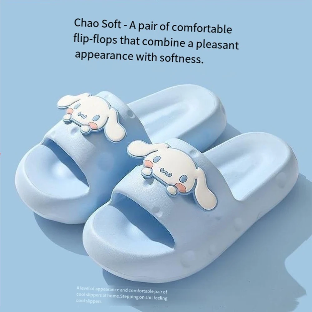 Cartoon Cinnamoroll Slippers Kuromi Sanrio Kawaii Cute Anime Summer Student Home Bathroom Bathing Anti-Slip Sandal for Girls
Cartoon Cinnamoroll Slippers Kuromi Sanrio Kawaii Cute Anime Summer Student Home Bathroom Bathing Anti-Slip Sandal for Girls