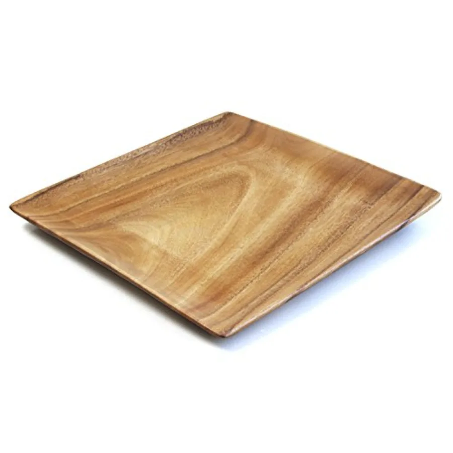 Деревянная тарелка из акации, 12 дюймов, квадратная тарелка для закуски и сыра, набор из 4 устойчивых маленьких сервировочных тарелок ручной работы из дерева акации
Деревянная тарелка из акации, 12 дюймов, квадратная тарелка для закуски и сыра, набор из 4 устойчивых маленьких сервировочных тарелок ручной работы из дерева акации