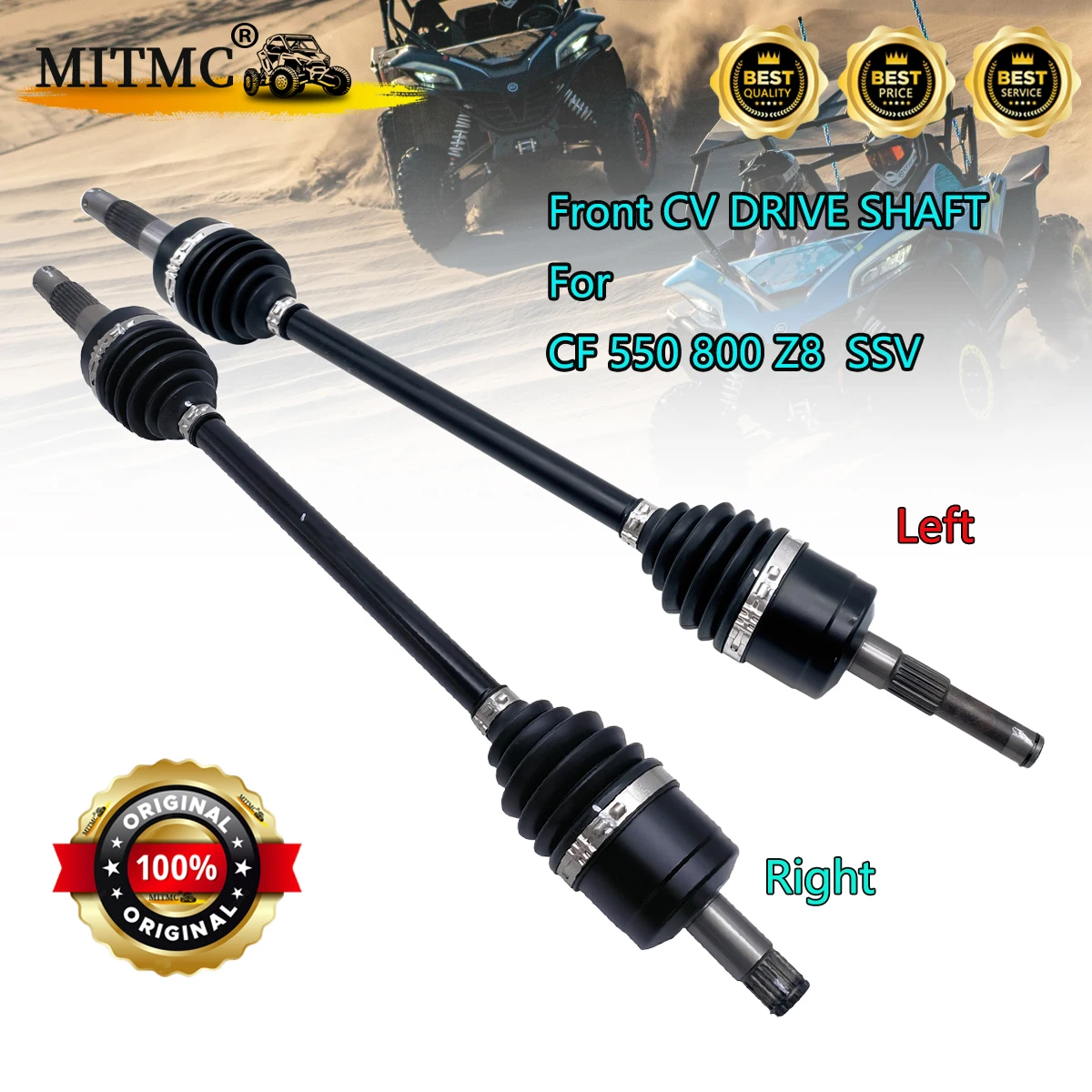 Original Fornt CV DRIVE SHAFT For CF 550 800 Z8 CF500US SSV 7000-270100-50000 7000-270200-50000 7000-270100-1000 7000-270200-100
Original Fornt CV DRIVE SHAFT For CF 550 800 Z8 CF500US SSV 7000-270100-50000 7000-270200-50000 7000-270100-1000 7000-270200-100