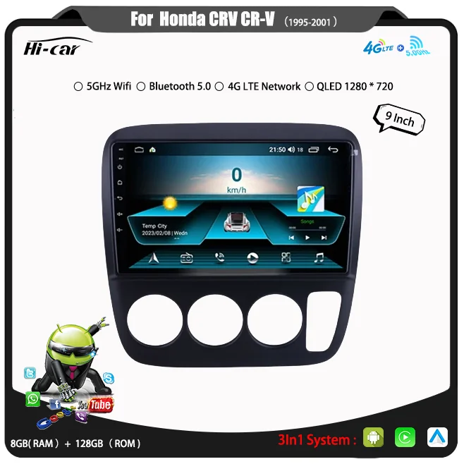 2 Din Radio for Honda CRV CR-V 1995-2001 Car Stereo 4G+WiFi Carplay GPS Navigation Andriod Multimedia Video Player Head Unit
2 Din Radio for Honda CRV CR-V 1995-2001 Car Stereo 4G+WiFi Carplay GPS Navigation Andriod Multimedia Video Player Head Unit