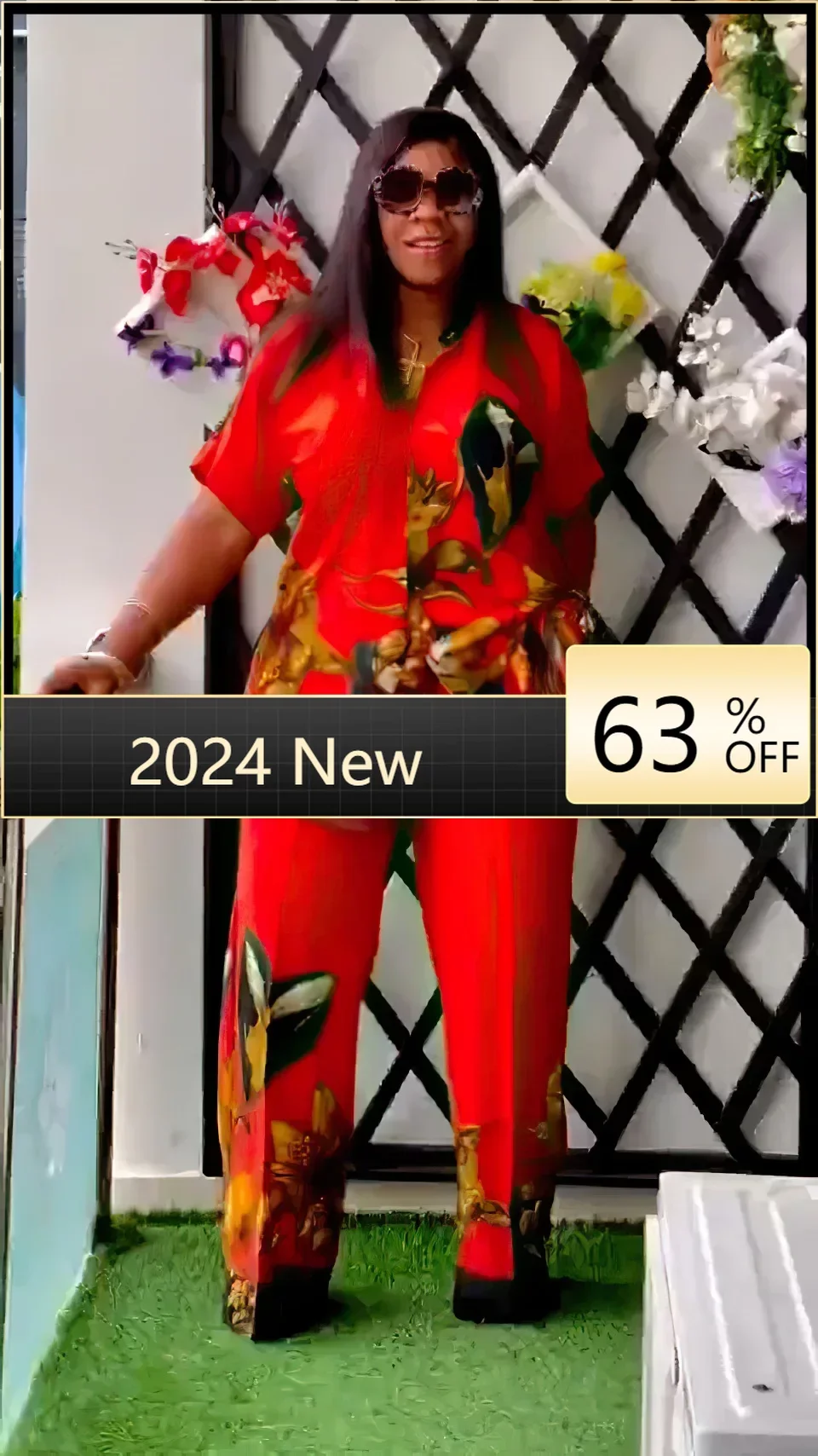 2024 2 Piece African Clothes for Women Summer Fashion African Short Sleeve Polyester Print Top Long Pant Matching Sets Outfits
2024 2 Piece African Clothes for Women Summer Fashion African Short Sleeve Polyester Print Top Long Pant Matching Sets Outfits