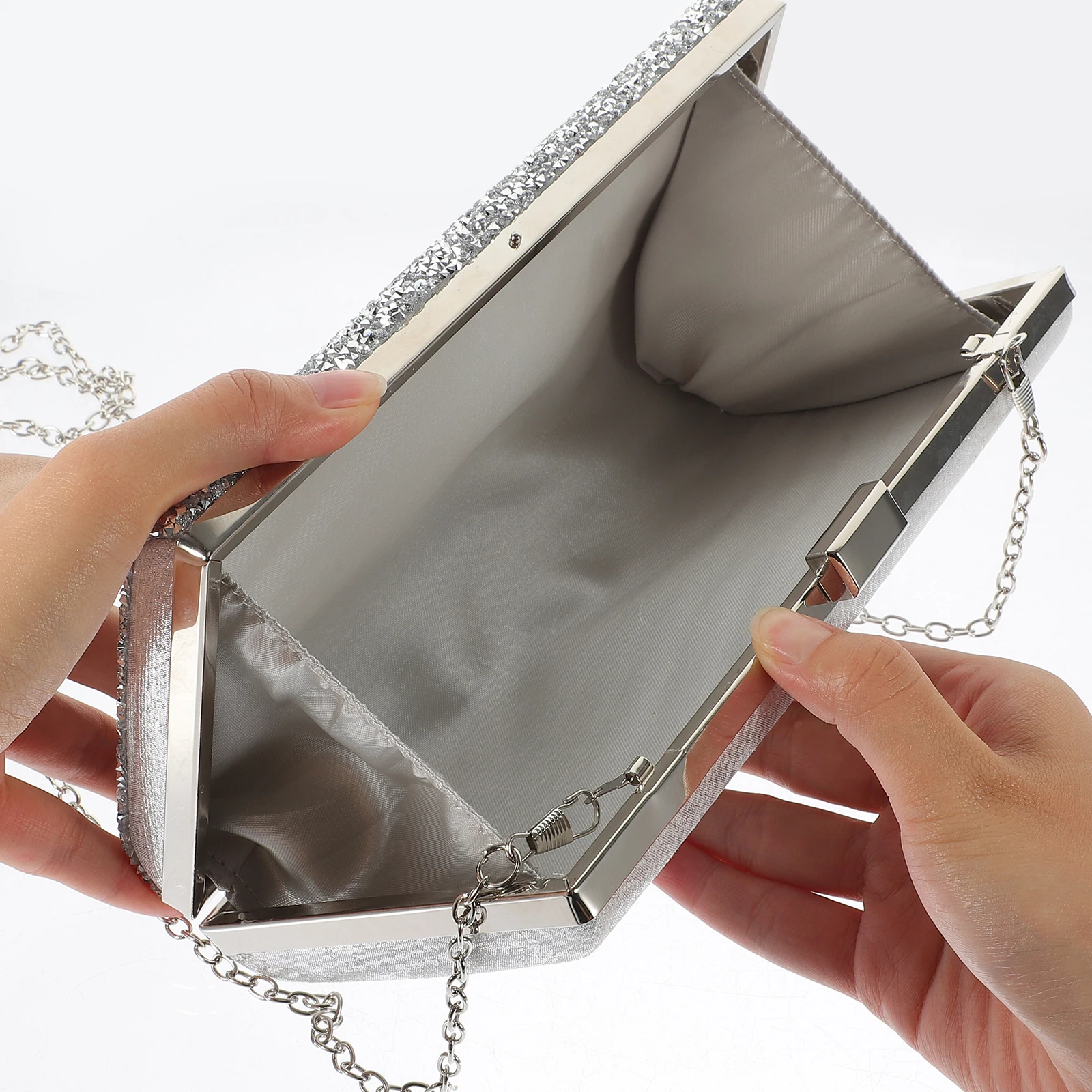 1Set Women Rhinestone Bridal Jewelry Set Clutch Bag Wedding Bride Necklace Bracelet Earrings Gift for Bridesmaids Party
1Set Women Rhinestone Bridal Jewelry Set Clutch Bag Wedding Bride Necklace Bracelet Earrings Gift for Bridesmaids Party