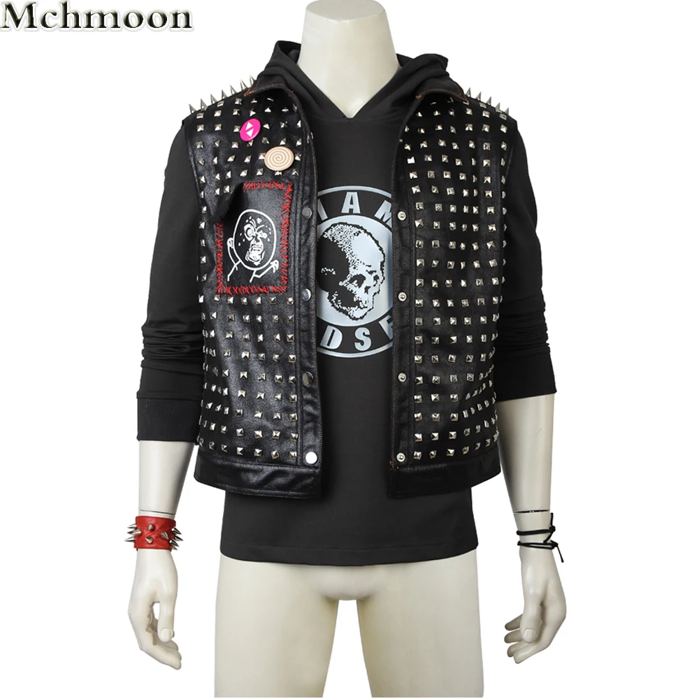 Game Watch Dogs 2 Dedsec Wrench Vest Cosplay Costume Punk Hoodie Mask Full Set Adult Men Halloween Party Suit
Game Watch Dogs 2 Dedsec Wrench Vest Cosplay Costume Punk Hoodie Mask Full Set Adult Men Halloween Party Suit