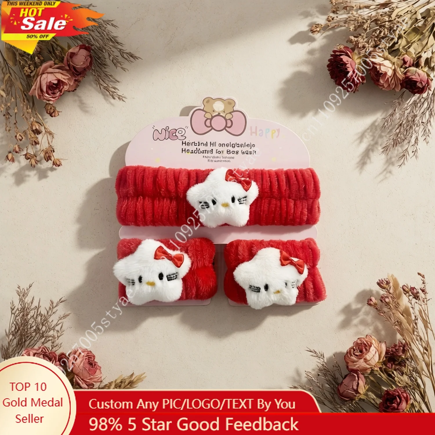 Set of 3 Hello Kitty Plush Headbands and Wristbands Soft and Comfy for Facial Cleansing Skincare and Beauty Routin
Set of 3 Hello Kitty Plush Headbands and Wristbands Soft and Comfy for Facial Cleansing Skincare and Beauty Routin