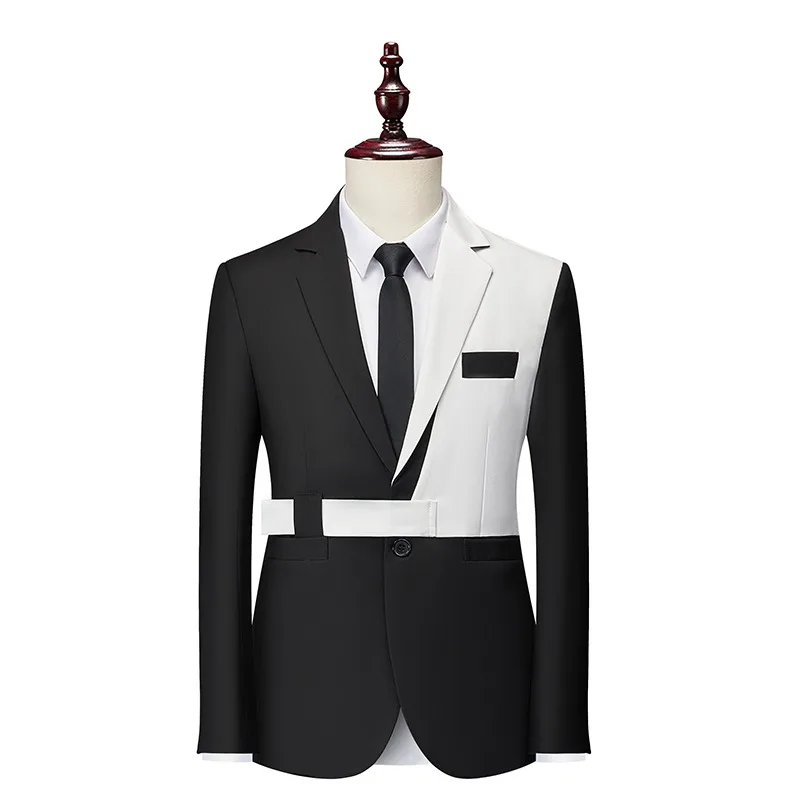 2026 Spring New Men's Asymmetric Color Block Blazer with Waist Belt Fashion Business Suit Jacket
2026 Spring New Men's Asymmetric Color Block Blazer with Waist Belt Fashion Business Suit Jacket