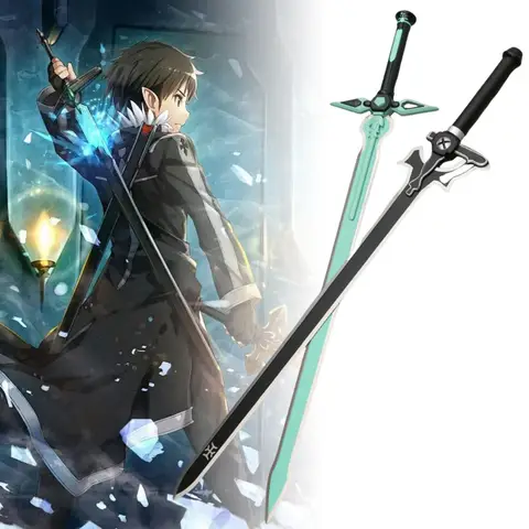 108cm Kirigaya Kazuto Katana Sword Anime Kirito Art Online Cosplay Prop Ninja Knife Real Size Japanese Katana Samurai Sabre Toy