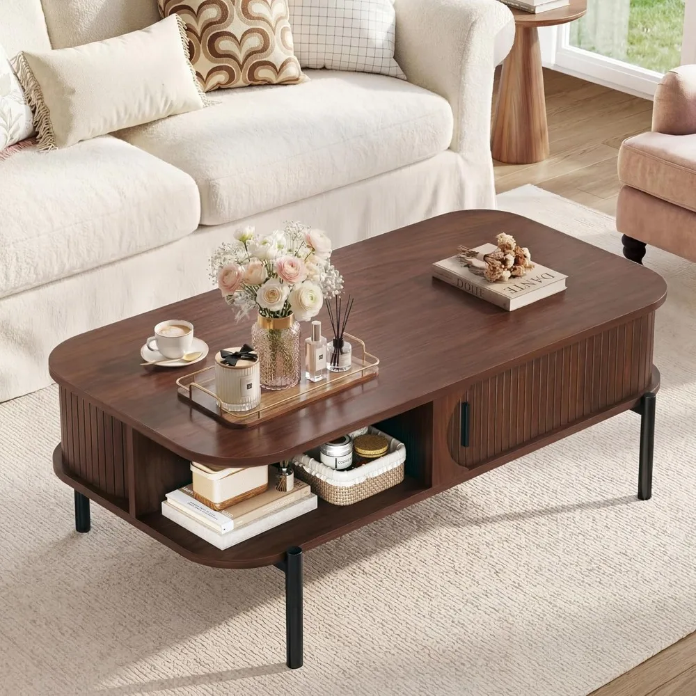 Coffee Table, Fluted Coffee Tables for Living Room, Mid Century Modern Coffee Tables with Storage Open Shelf,, Customized
Coffee Table, Fluted Coffee Tables for Living Room, Mid Century Modern Coffee Tables with Storage Open Shelf,, Customized