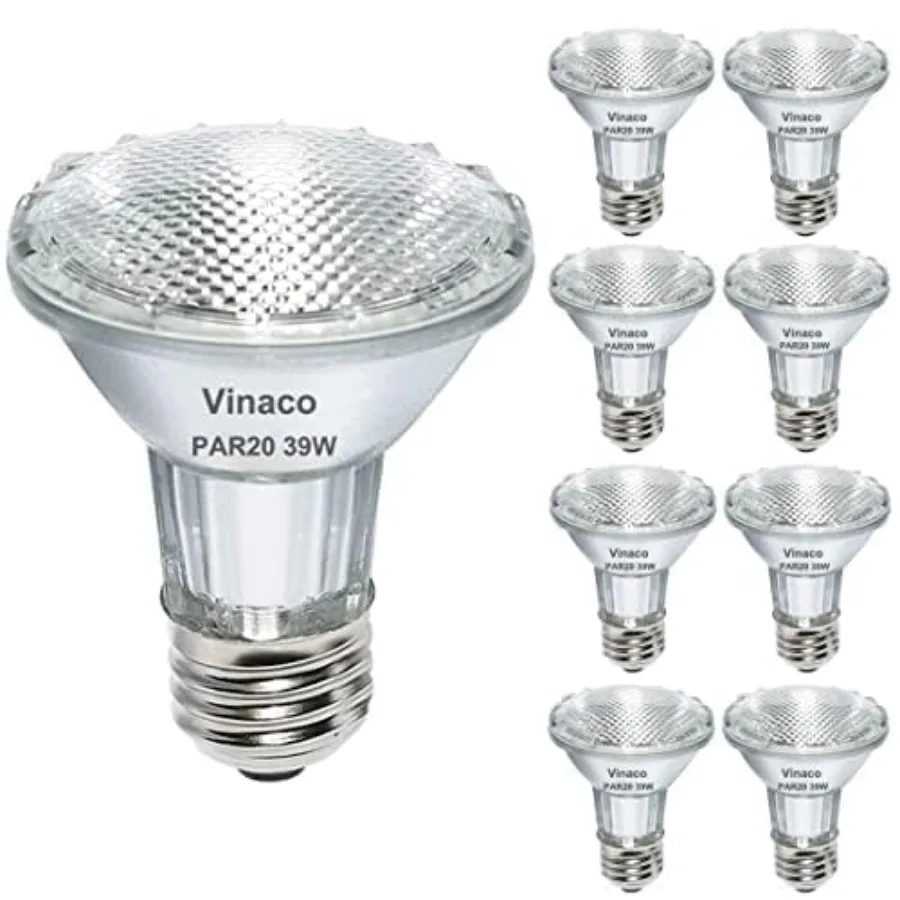 9PCS Eco Halogen Light Bulb 39W PAR20 Warm White Dimmable 480 Lumens 3000K 120V E26 Medium Base 40° Flood Beam Angle Track Ligh
9PCS Eco Halogen Light Bulb 39W PAR20 Warm White Dimmable 480 Lumens 3000K 120V E26 Medium Base 40° Flood Beam Angle Track Ligh