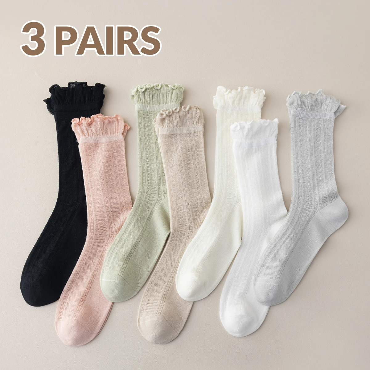 3 пары женских летних однотонных сетчатых дышащих кружевных носков со сладкими студенческими носками на весну и осень
3 пары женских летних однотонных сетчатых дышащих кружевных носков со сладкими студенческими носками на весну и осень