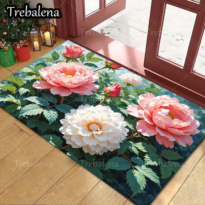 1pc Welcome Door Mat Floral Peony Design Indoor Outdoor Doormat Soft Absorbent Entrance Rug
1pc Welcome Door Mat Floral Peony Design Indoor Outdoor Doormat Soft Absorbent Entrance Rug
