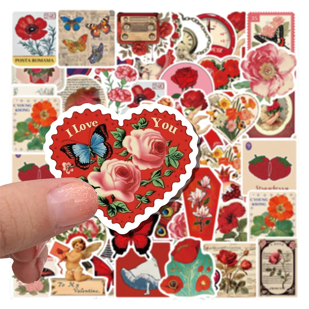 10/30/50pcs Retro Red Aesthetic Graffiti Stickers Cartoon Decoration Decals DIY Luggage Stationery Phone Cute Waterproof Sticker
10/30/50pcs Retro Red Aesthetic Graffiti Stickers Cartoon Decoration Decals DIY Luggage Stationery Phone Cute Waterproof Sticker