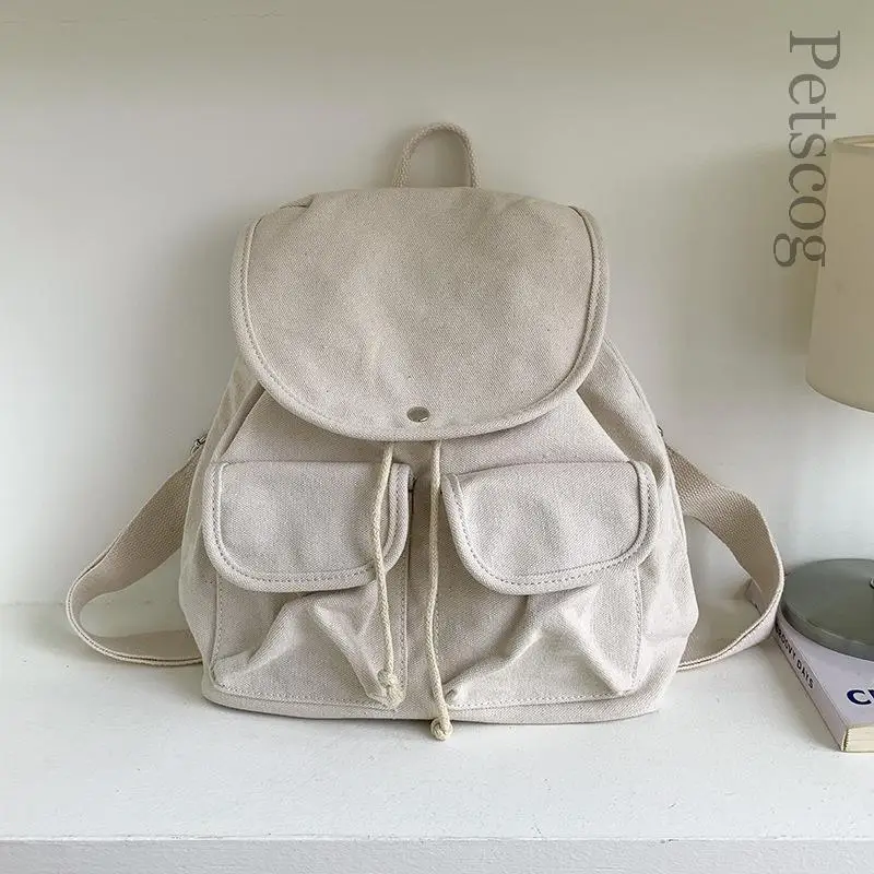 Canvas Ladies Backpack 2023 New Fashion Large Capacity Travel Bag Simple Design Casual Style Shoulder Bag Pack Student Bags
Canvas Ladies Backpack 2023 New Fashion Large Capacity Travel Bag Simple Design Casual Style Shoulder Bag Pack Student Bags