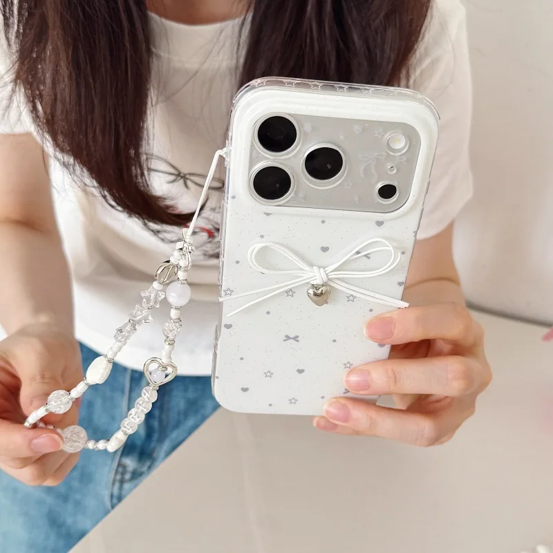 Korean Cute 3D Bowknot Star Phone Case For iPhone 17 Pro 16 15 Pro Max Cover with Chain Fashion Lovely Shockproof Protective Cas
Korean Cute 3D Bowknot Star Phone Case For iPhone 17 Pro 16 15 Pro Max Cover with Chain Fashion Lovely Shockproof Protective Cas