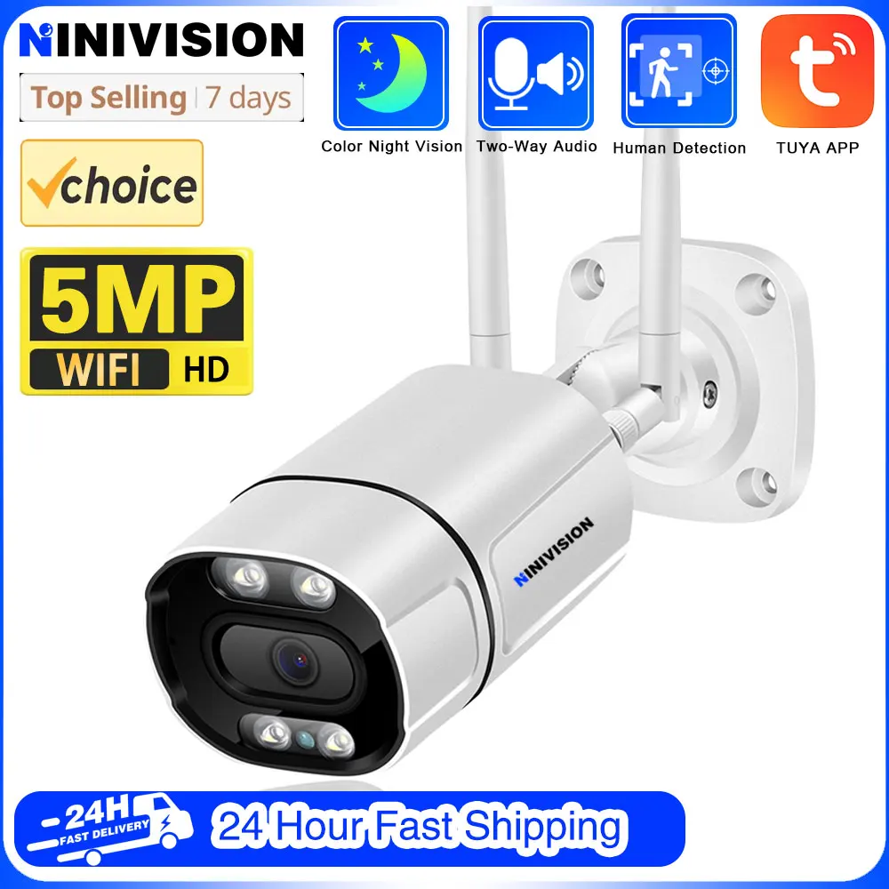 5MP WiFi IP Wireless Camera Tuya Smart Life Home Outdoor Home Security Camera CCTV Video Surveillance Audio Human Detection Cam
5MP WiFi IP Wireless Camera Tuya Smart Life Home Outdoor Home Security Camera CCTV Video Surveillance Audio Human Detection Cam