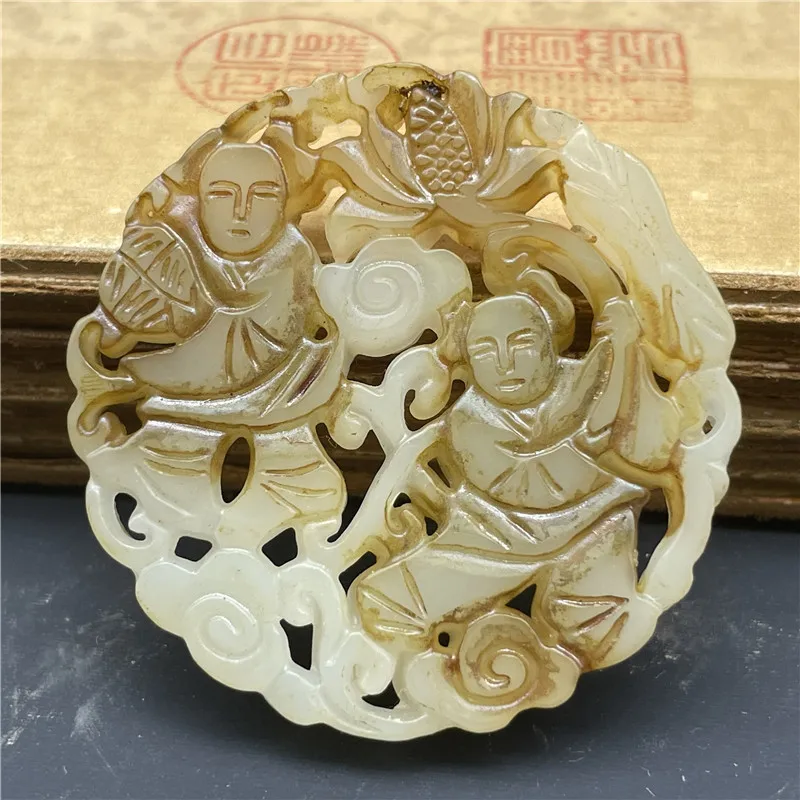 Ancient Xiu pendant, ancient retro pendant brand, neck stone pendant, old device two immortals
Ancient Xiu pendant, ancient retro pendant brand, neck stone pendant, old device two immortals