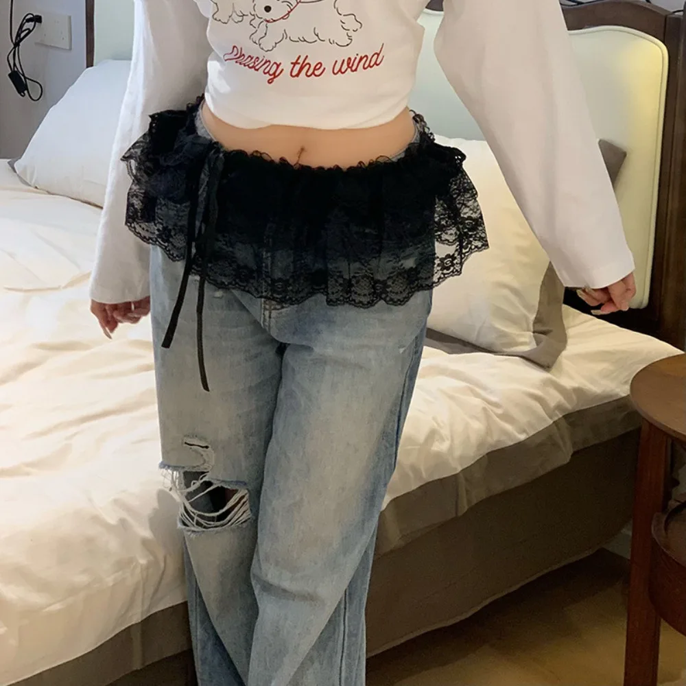 Y2K милая кружевная мини-юбка в корейском стиле, газовая юбка с высокой талией, юбка на шнуровке с цветочным принтом и рюшами для девочек
Y2K милая кружевная мини-юбка в корейском стиле, газовая юбка с высокой талией, юбка на шнуровке с цветочным принтом и рюшами для девочек