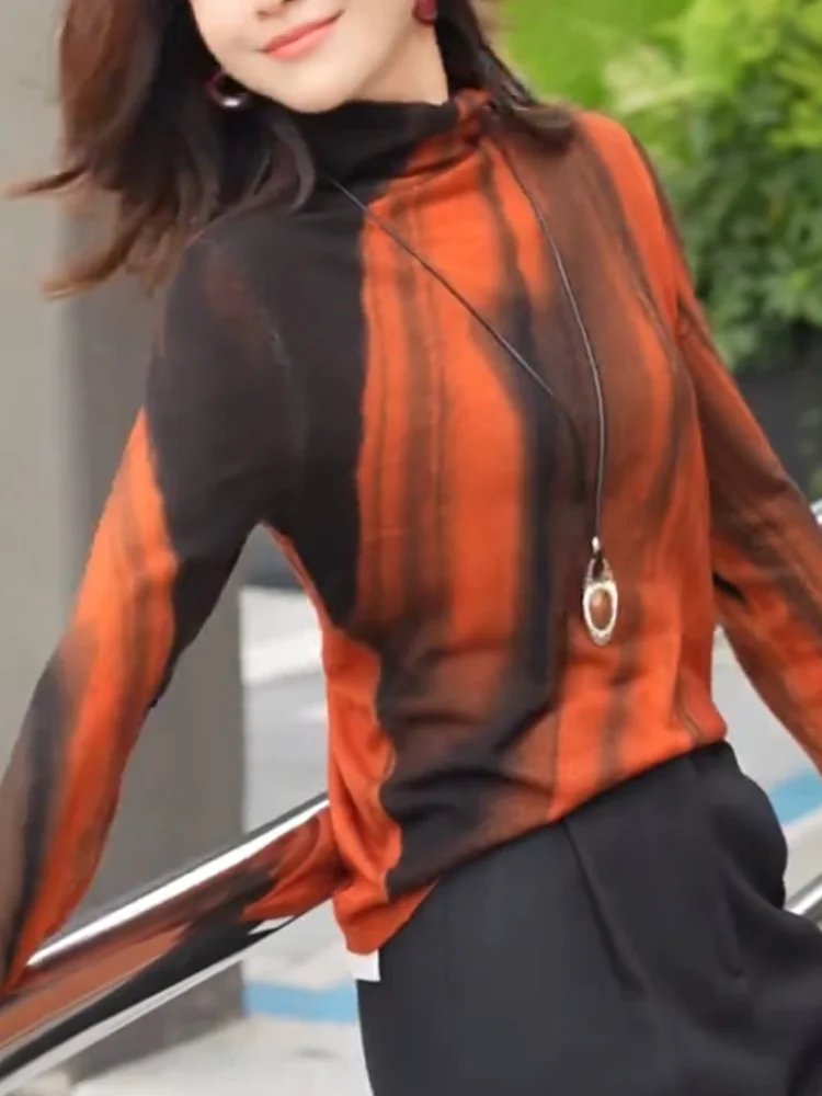 Модный облегающий топ с высоким воротником для женщин больших размеров, универсальный, стройнящий, европейский стиль, длинный рукав, осенняя одежда
Модный облегающий топ с высоким воротником для женщин больших размеров, универсальный, стройнящий, европейский стиль, длинный рукав, осенняя одежда