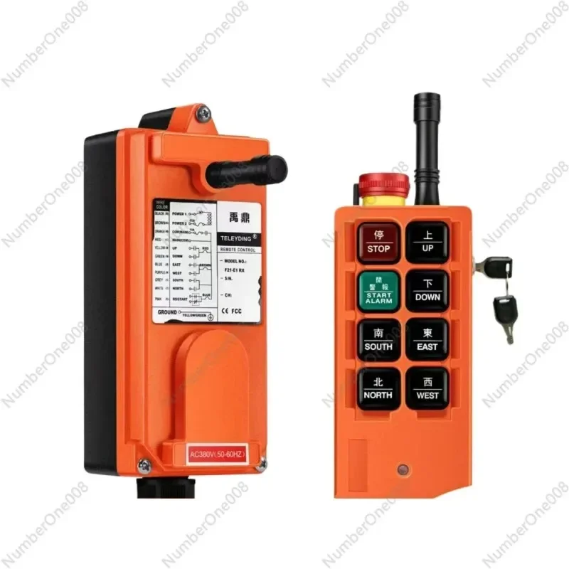 F21-E1B Industrial Wireless Remote Control for Crane Machinery, 9-Point Emergency Stop, 100m Range, Waterproof IP65, with CE/FCC
F21-E1B Industrial Wireless Remote Control for Crane Machinery, 9-Point Emergency Stop, 100m Range, Waterproof IP65, with CE/FCC