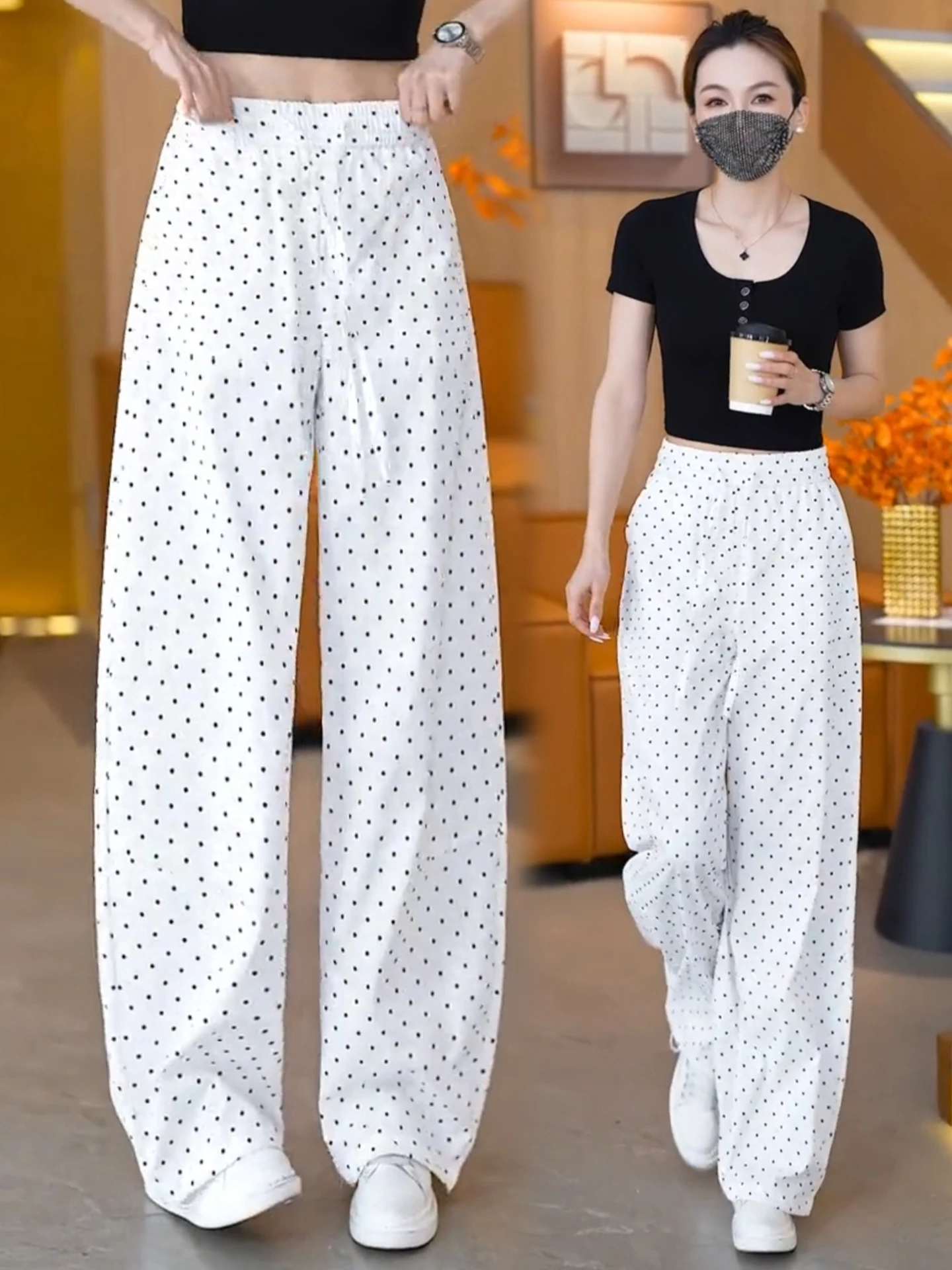 Summer New Polka Dot Wide Leg Banana Pants Women's Lightweight High Waist Loose Casual Knife Pants Casual Straight Leg
Summer New Polka Dot Wide Leg Banana Pants Women's Lightweight High Waist Loose Casual Knife Pants Casual Straight Leg