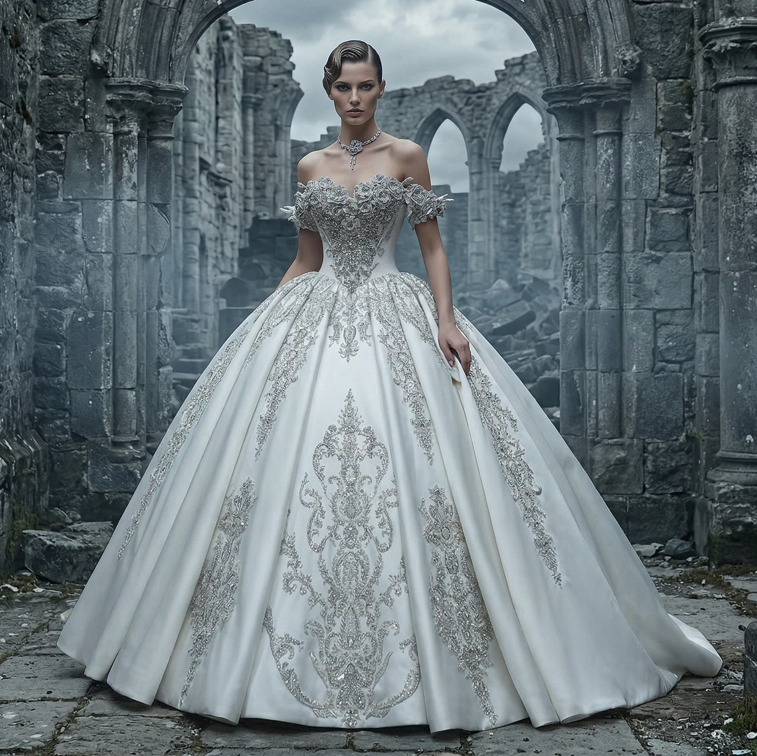 Sharon Said Luxury Beaded Wedding Dress Off Shoulder Ball Gown Sweetheart Royal Palace Ivory Bridal Gowns SW606 Customized
Sharon Said Luxury Beaded Wedding Dress Off Shoulder Ball Gown Sweetheart Royal Palace Ivory Bridal Gowns SW606 Customized
