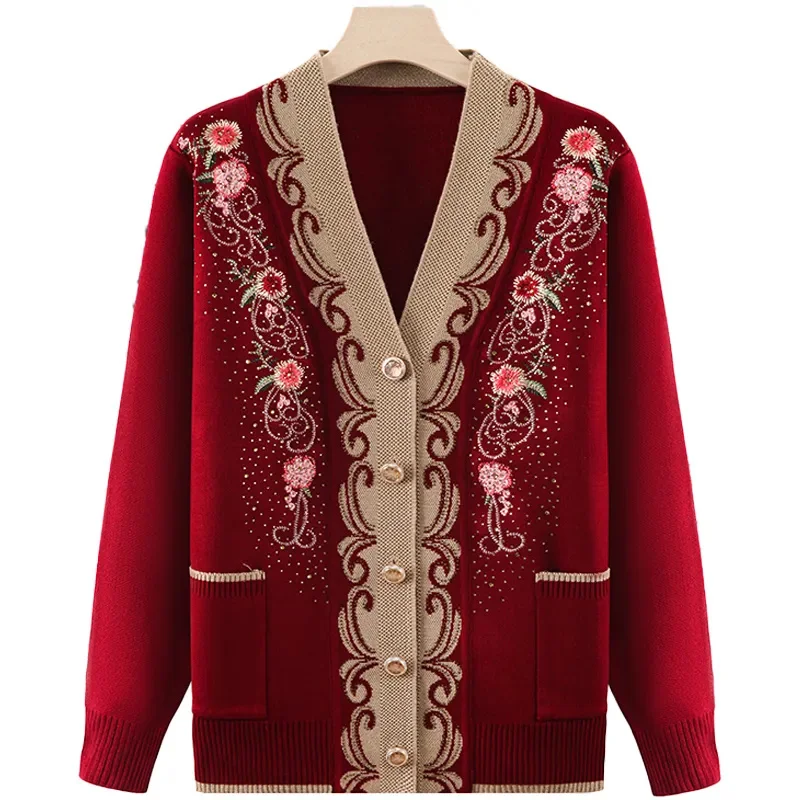 Middle aged Women Knitted Sweater 2025 New Cardigan Jacket Femme Knitt Sweaters Grandma Wears Clothes For The Elderly
Middle aged Women Knitted Sweater 2025 New Cardigan Jacket Femme Knitt Sweaters Grandma Wears Clothes For The Elderly