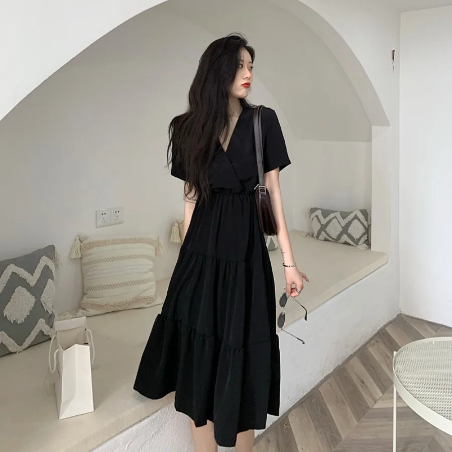 【New style】Black dress, women's summer, 2026 new style, French large size, women's dress, fat mm, design, chiffon tea break, lo
【New style】Black dress, women's summer, 2026 new style, French large size, women's dress, fat mm, design, chiffon tea break, lo