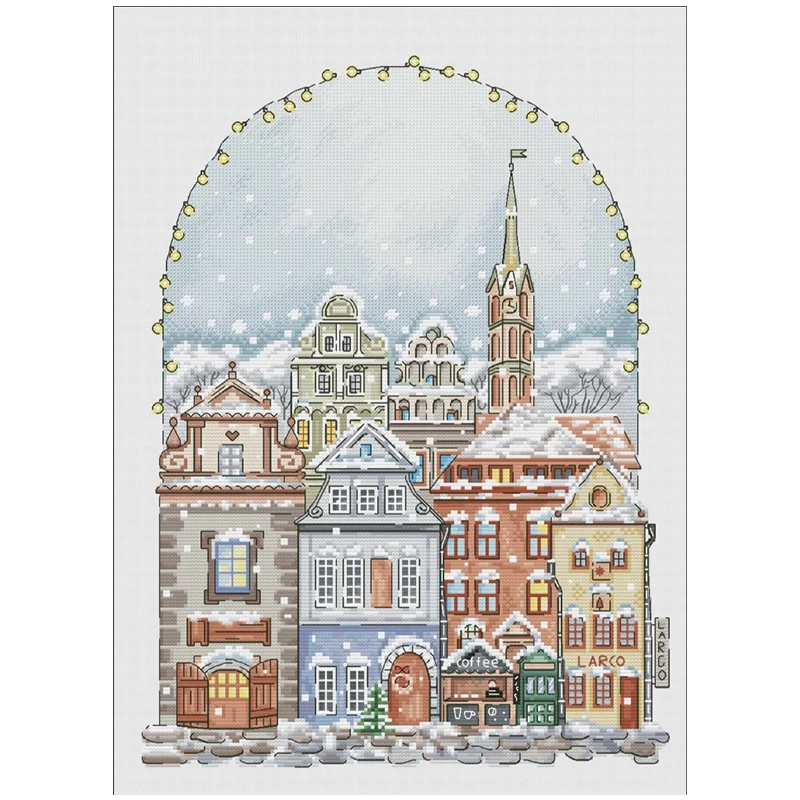 House in Snow Patterns Counted Cross Stitch 11CT 14CT 16CT 18CT DIY Wholesale Cross Stitch Kits Embroidery Needlework Sets
House in Snow Patterns Counted Cross Stitch 11CT 14CT 16CT 18CT DIY Wholesale Cross Stitch Kits Embroidery Needlework Sets