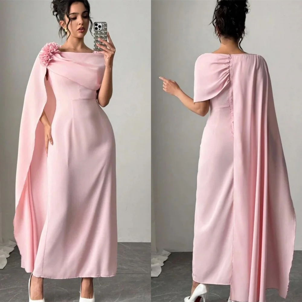Customized High Quality Pink Jersey Evening Dress Temperament Flowers Party Dress Temperament Zipper Back Dresses 2025 Woman
Customized High Quality Pink Jersey Evening Dress Temperament Flowers Party Dress Temperament Zipper Back Dresses 2025 Woman