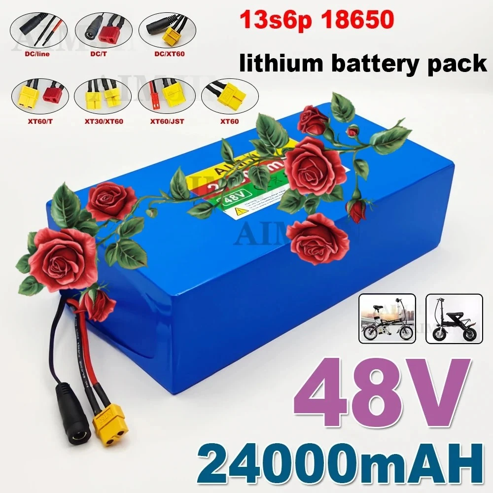 48v 24000mAh for Scooter, Bicycle Batteries Built in BMS New 48V 24Ah 13s6p Lithium Battery Pack
48v 24000mAh for Scooter, Bicycle Batteries Built in BMS New 48V 24Ah 13s6p Lithium Battery Pack
