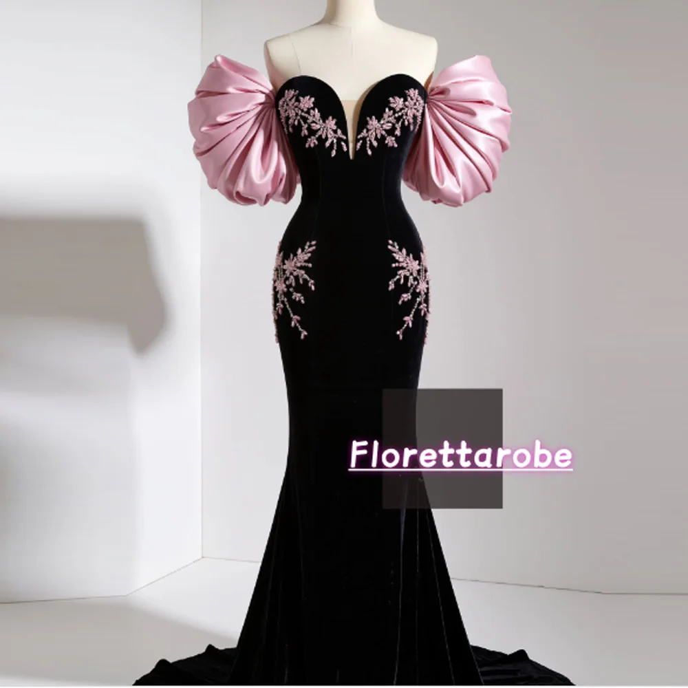 Florettarobe Velvet Appliques Crystals Evening Dress Dubai Off The Shoulder Long Prom Gown Formal Prom Party Dress Customized
Florettarobe Velvet Appliques Crystals Evening Dress Dubai Off The Shoulder Long Prom Gown Formal Prom Party Dress Customized