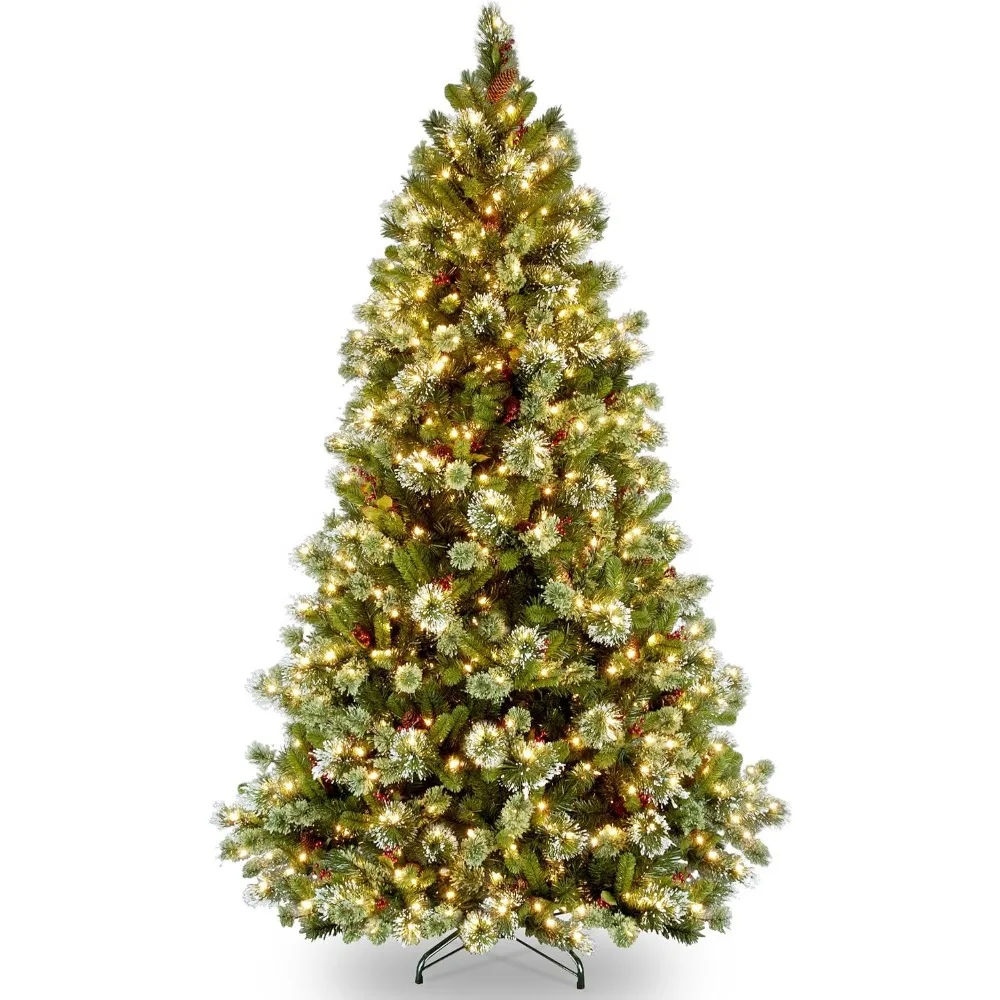 Pre-lit Artificial Christmas Tree | Includes Pre-strung White Lights And Stand | Flocked With Cones, Red Berries And Snowflakes
Pre-lit Artificial Christmas Tree | Includes Pre-strung White Lights And Stand | Flocked With Cones, Red Berries And Snowflakes