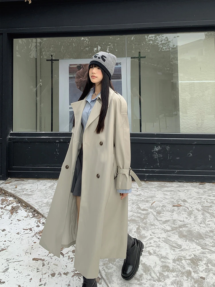 LingLai Vintage Long Coat Women's Spring Autumn Korean Sle Casual over Knee Double Button Coat Outerwear Ele
LingLai Vintage Long Coat Women's Spring Autumn Korean Sle Casual over Knee Double Button Coat Outerwear Ele